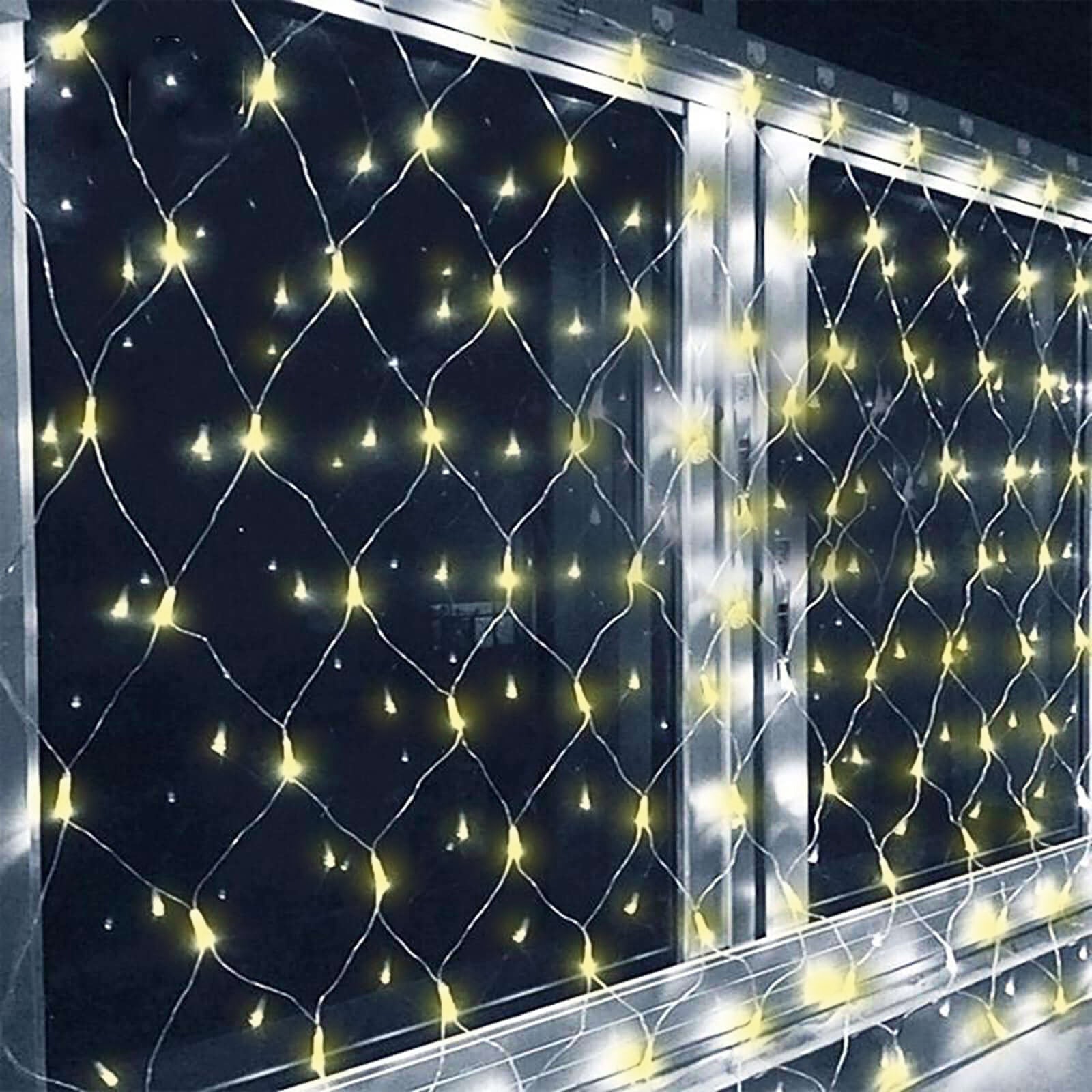 20ftx10ft Clear 600 LED Fish Net Lights, Fairy String Lights With 8 Modes - Linen Luxes