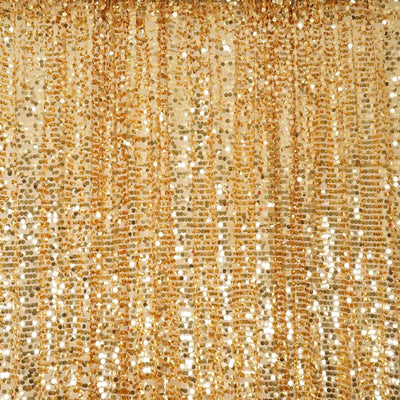 20ftx10ft Gold Big Payette Sequin Event Curtain Drapes, Backdrop Event Panel - Linen Luxes