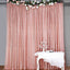 20ftx10ft Rose Gold Metallic Shimmer Tinsel Event Curtain Drapes, Backdrop Event Panel - Linen Luxes