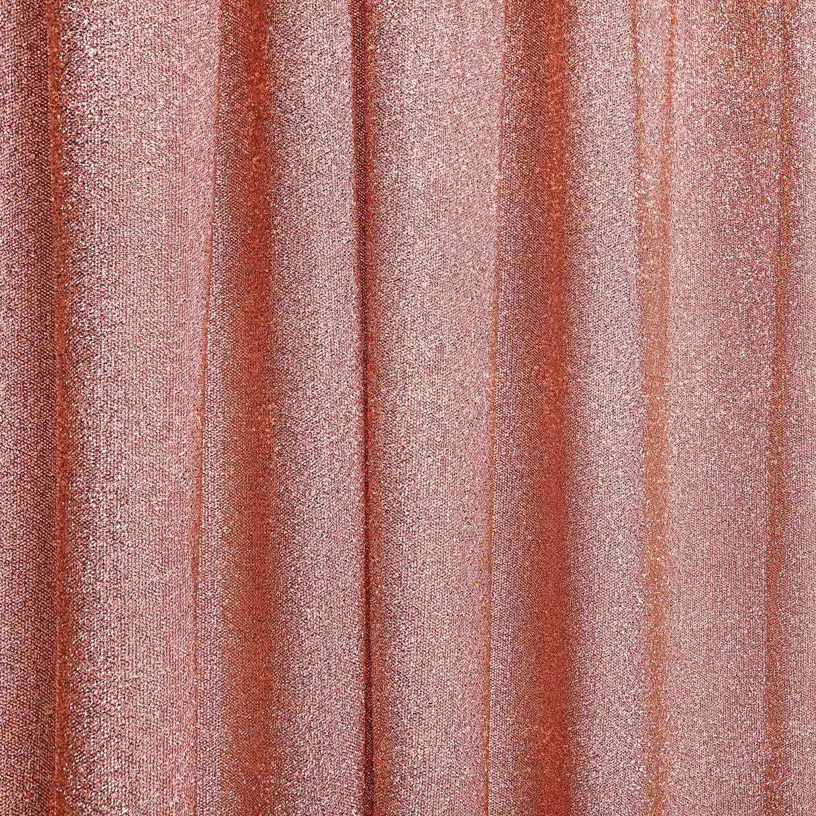 20ftx10ft Rose Gold Metallic Shimmer Tinsel Event Curtain Drapes, Backdrop Event Panel - Linen Luxes