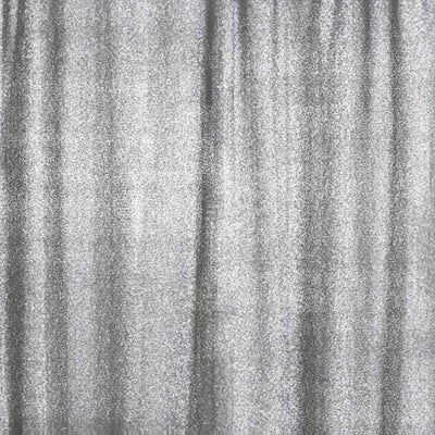 20ftx10ft Silver Metallic Shimmer Tinsel Event Curtain Drapes, Backdrop Event Panel - Linen Luxes
