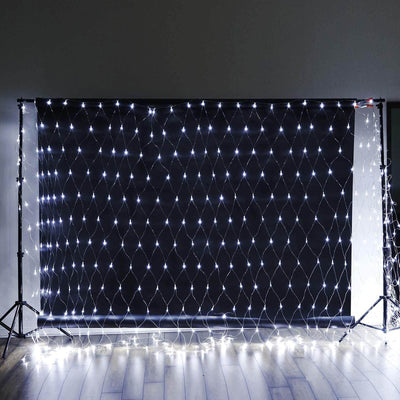 20ftx10ft White 600 LED Fish Net Lights, Fairy String Lights With 8 Modes - Linen Luxes
