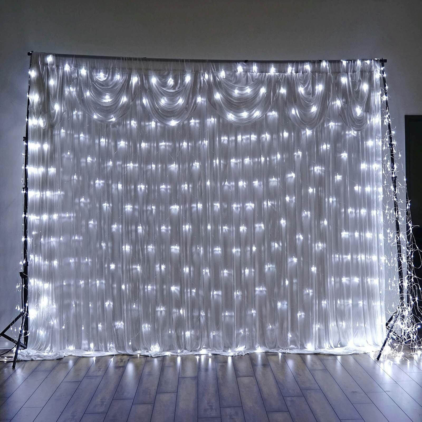 20ftx10ft White 600 LED Fish Net Lights, Fairy String Lights With 8 Modes - Linen Luxes