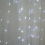 20ftx10ft White Sheer Organza w Cool LED Lights Decorative Curtain Panel - Linen Luxes