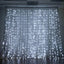 20ftx10ft White Sheer Organza w Cool LED Lights Decorative Curtain Panel - Linen Luxes