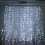 20ftx10ft White Sheer Organza w Cool LED Lights Decorative Curtain Panel - Linen Luxes