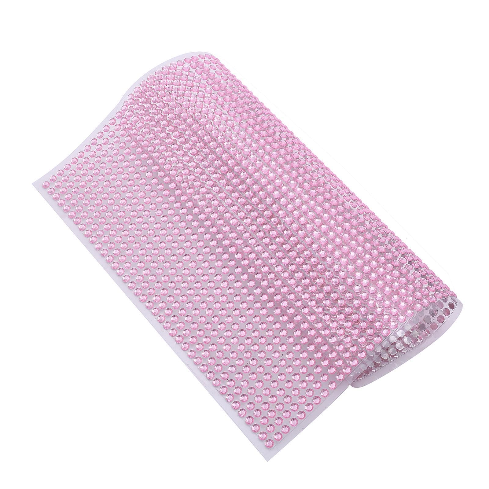21â€x11â€ Blush Self Adhesive Rhinestone Diamond Sticker Wrap Sheets, DIY Craft Gem Stickers - Linen Luxes