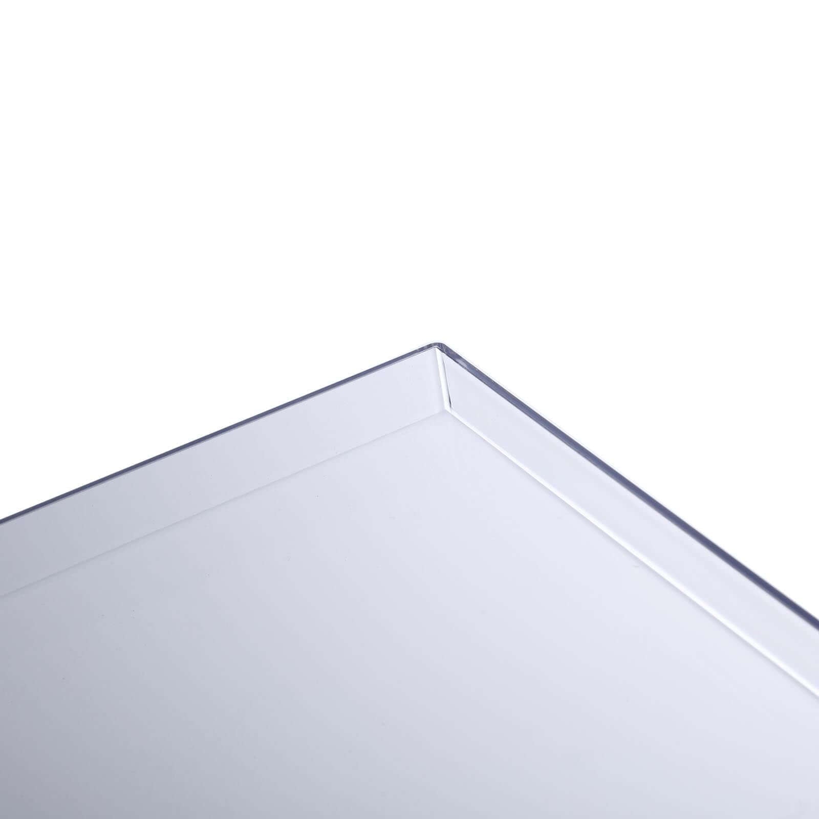 24" Clear Acrylic Display Box, Transparent Pedestal Riser with Interchangeable Lid and Base - Linen Luxes