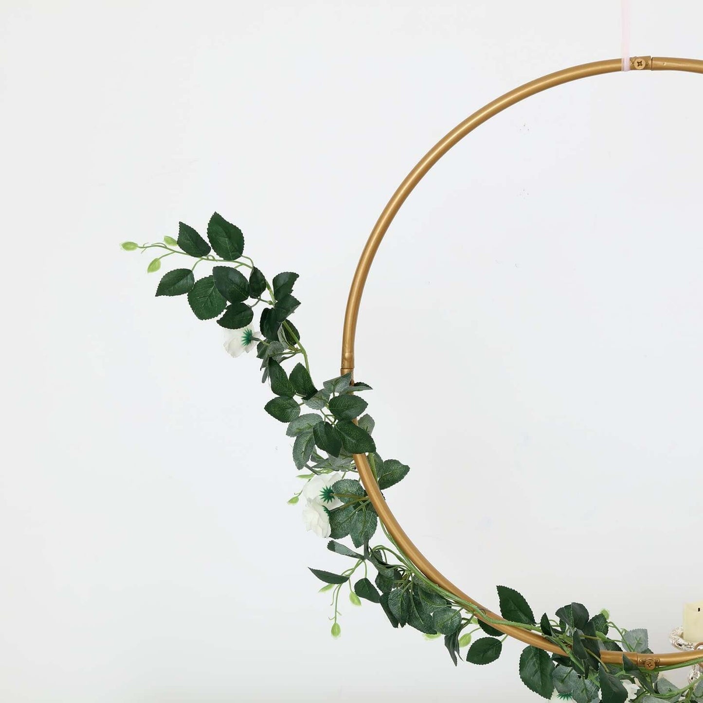 24" Gold Heavy Duty Metal Hoop Wreath, Floral Hoop - Linen Luxes