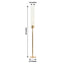 2-Pack Gold Metal Taper Candlestick Holders, Clear Glass Hurricane Candle Stands With Chimney Candle Shades 24"