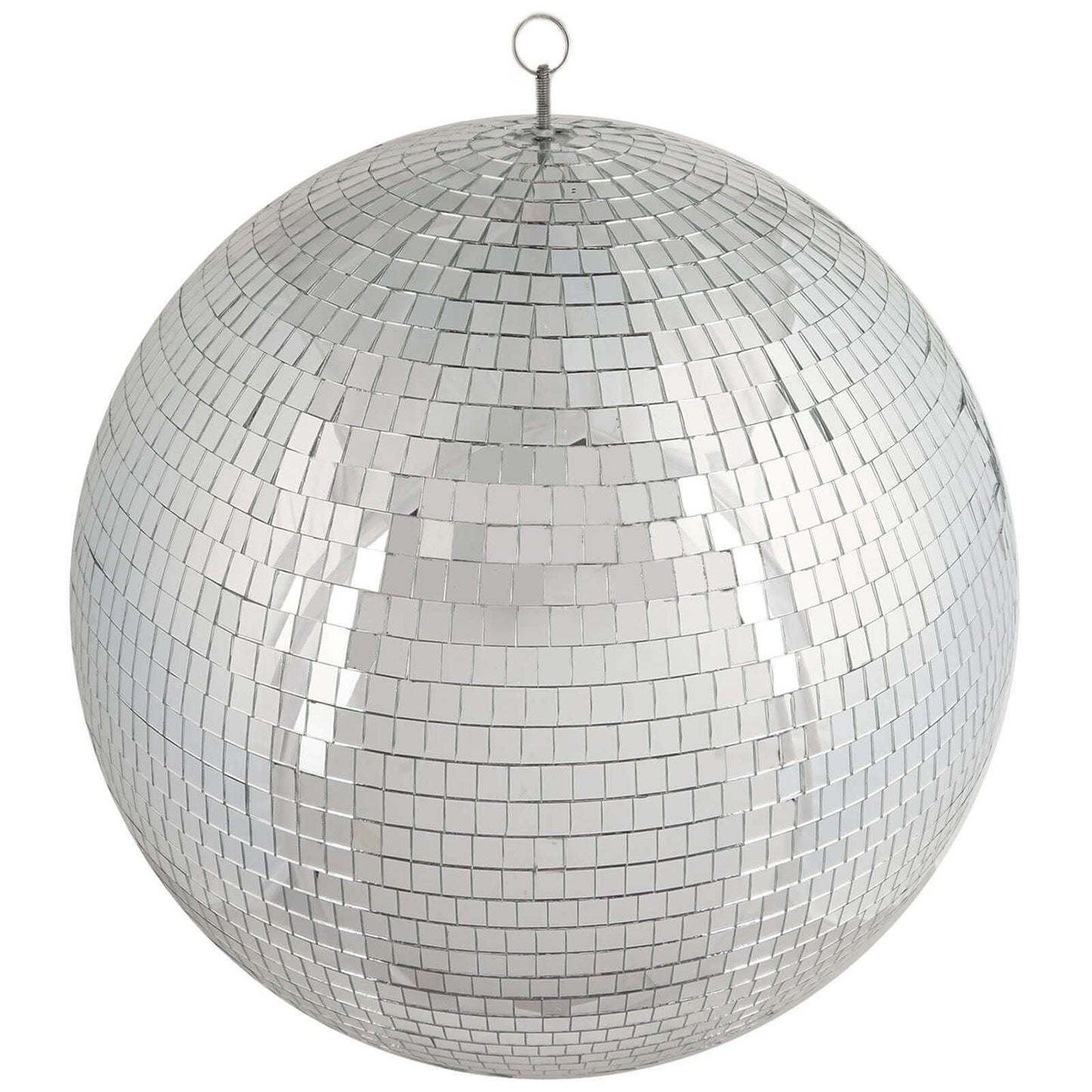 24" Large Silver Foam Disco Mirror Ball With Hanging Swivel Ring, Holiday Party Decor - Linen Luxes