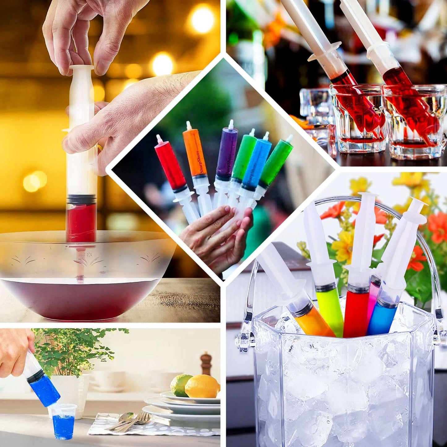 24 Pack 1.5oz Clear Disposable Plastic Cocktail Jello Shot Syringes - Linen Luxes