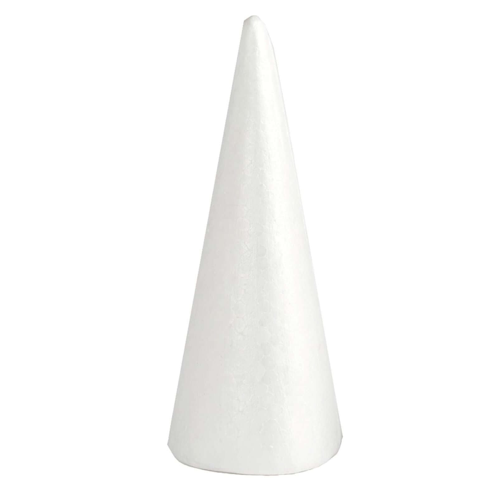 24 Pack 6" White Styrofoam Cone, Foam Cone For DIY Crafts - Linen Luxes