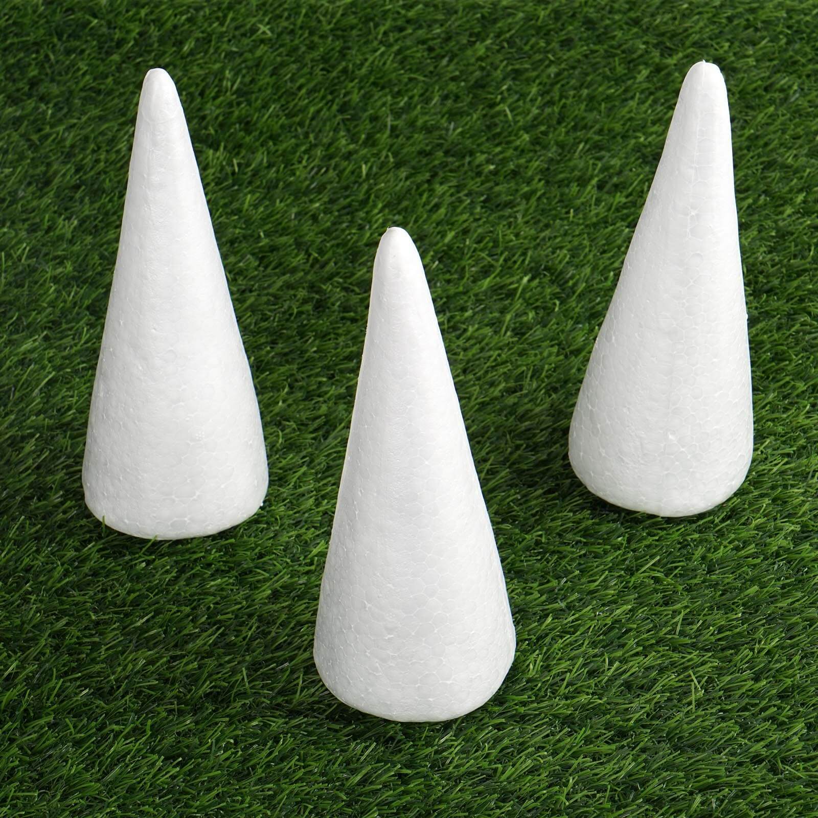 24 Pack 6" White Styrofoam Cone, Foam Cone For DIY Crafts - Linen Luxes