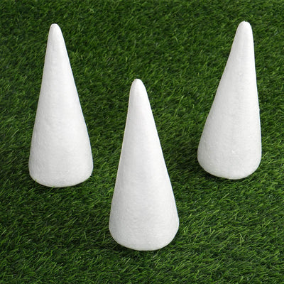 24 Pack 6" White Styrofoam Cone, Foam Cone For DIY Crafts - Linen Luxes