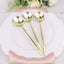 24-Pack Plastic Spoons Glossy Gold - Premium Heavy Duty Disposable Silverware 8"