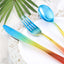 24 Pack - 8" Rainbow Ombre Design Heavy Duty Plastic Knives - Linen Luxes
