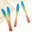 24 Pack - 8" Rainbow Ombre Design Heavy Duty Plastic Knives - Linen Luxes