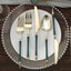 24-Pack Plastic Utensil Set with Roman Column Handle Gold/Hunter Emerald Green - Disposable Silverware