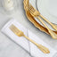 24 - Pack Plastic Forks Baroque Style Metallic Gold - Heavy Duty Disposable Silverware 8" - Linen Luxes