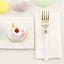 24 - Pack Plastic Forks Gold with White Handles - Durable Food Safe Disposable Silverware for Lunch Buffets & Catering Services 7" - Linen Luxes