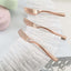 24 - Pack Plastic Mini Dessert Forks Rose Gold 4" - Linen Luxes
