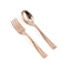 24 - Pack Plastic Mini Dessert Forks Rose Gold 4" - Linen Luxes
