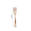 24 - Pack Plastic Mini Dessert Forks Rose Gold 4" - Linen Luxes