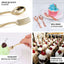 24 - Pack Plastic Mini Dessert Spoons Gold - Heavy Duty Disposable Silverware 4" - Linen Luxes