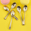 24 - Pack Plastic Mini Dessert Spoons Gold - Heavy Duty Disposable Silverware 4" - Linen Luxes