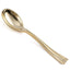 24 - Pack Plastic Mini Dessert Spoons Gold - Heavy Duty Disposable Silverware 4" - Linen Luxes