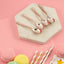 24 - Pack Plastic Mini Dessert Spoons Rose Gold - Heavy Duty Disposable Silverware 4" - Linen Luxes