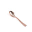 24 - Pack Plastic Mini Dessert Spoons Rose Gold - Heavy Duty Disposable Silverware 4" - Linen Luxes