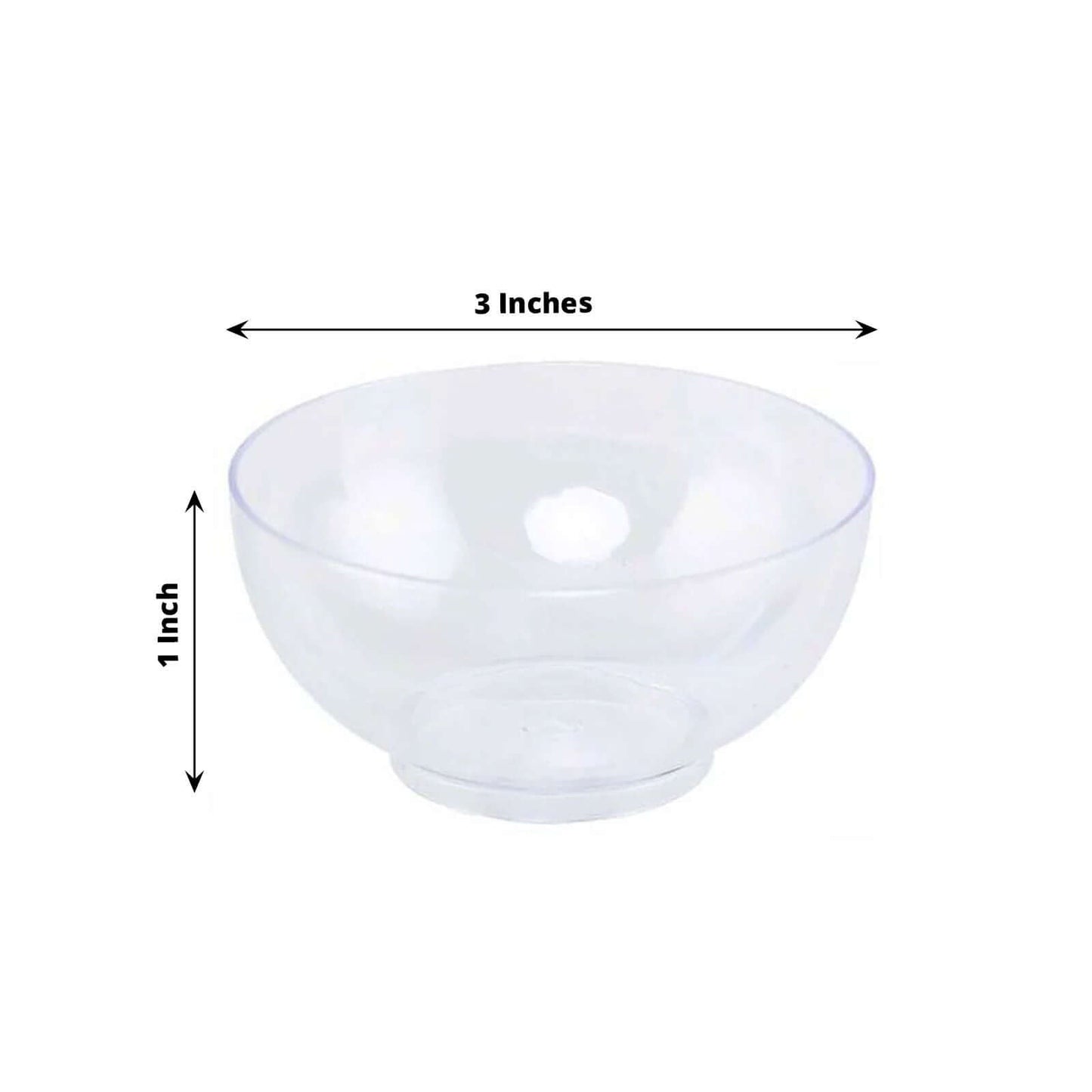 24 - Pack Plastic Mini Dipping Bowls Clear - Durable Disposable Bowls for Snacks 2oz - Linen Luxes