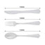 24 - Pack Plastic Silverware Set with Fan Flared Tip Handle Clear - Heavy Duty Disposable Utensils 7" - Linen Luxes