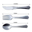 24 - Pack Plastic Utensil Set Silver Heavy Duty with Fluted Handles - Durable Disposable Silverware 6", 7" - Linen Luxes