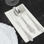 24 Pcs Plastic Silverware Set in Baroque Style Metallic Silver - Heavy Duty Disposable Knife, Fork, and Spoon Set - Linen Luxes