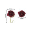 24 Roses 2" Burgundy Artificial Foam Flowers With Stem Wire and Leaves - Linen Luxes