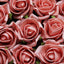 24 Roses 2" Dusty Rose Artificial Foam Flowers With Stem Wire and Leaves - Linen Luxes