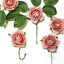24 Roses 2" Dusty Rose Artificial Foam Flowers With Stem Wire and Leaves - Linen Luxes