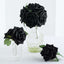 24 Roses 5" Black Artificial Foam Flowers With Stem Wire and Leaves - Linen Luxes