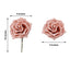 24 Roses 5" Dusty Rose Artificial Foam Flowers With Stem Wire and Leaves - Linen Luxes