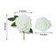 24 Roses 5" Ivory Artificial Foam Flowers With Stem Wire and Leaves - Linen Luxes