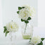 24 Roses 5" Ivory Artificial Foam Flowers With Stem Wire and Leaves - Linen Luxes