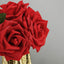 24 Roses 5" Red Artificial Foam Flowers With Stem Wire and Leaves - Linen Luxes