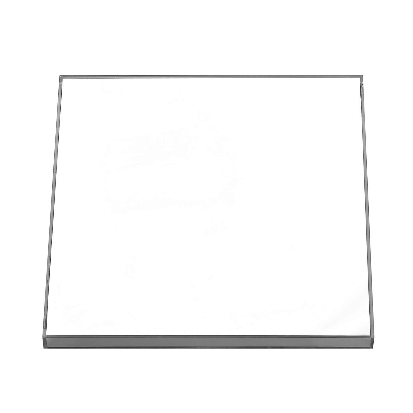 24" Silver Mirror Finish Acrylic Display Box, Pedestal Riser with Interchangeable Lid and Base - Linen Luxes