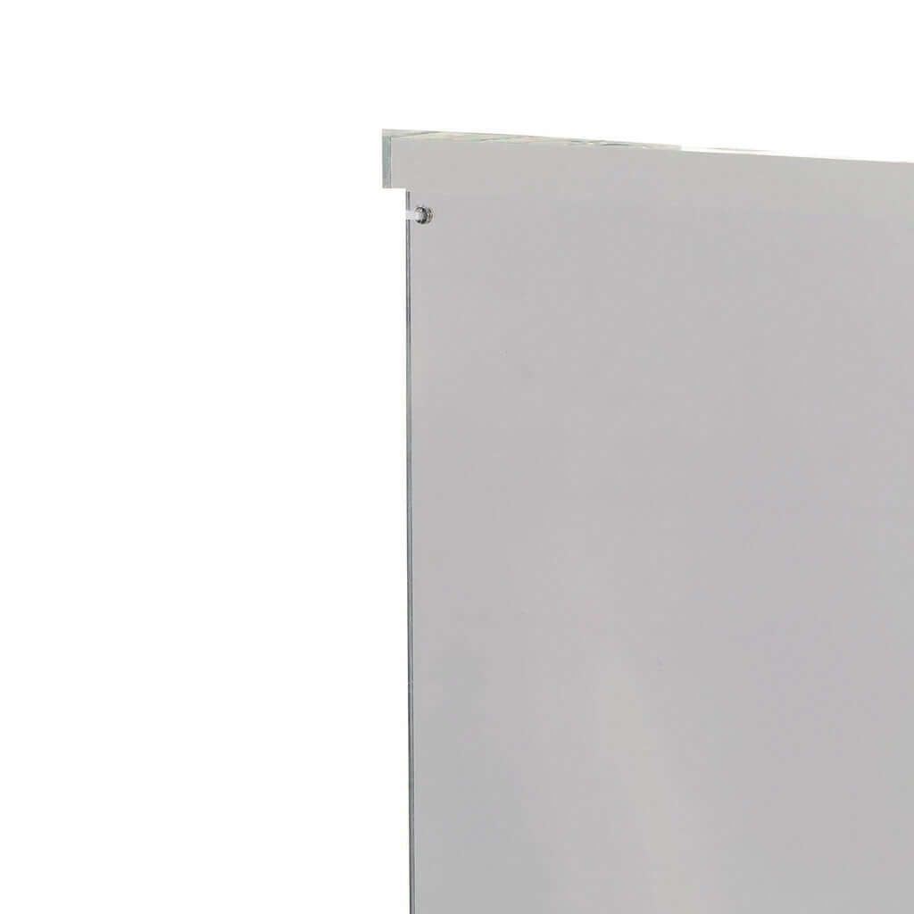 24" Silver Mirror Finish Acrylic Display Box, Pedestal Riser with Interchangeable Lid and Base - Linen Luxes