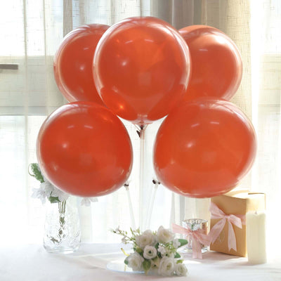 25 Pack 12" Matte Pastel Terracotta (Rust) Helium Air Latex Party Balloons