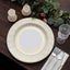 25-Pack Disposable Round Charger Plates in White/Gold Vintage Style - 350GSM Durable Paper Chargers for Events 13"