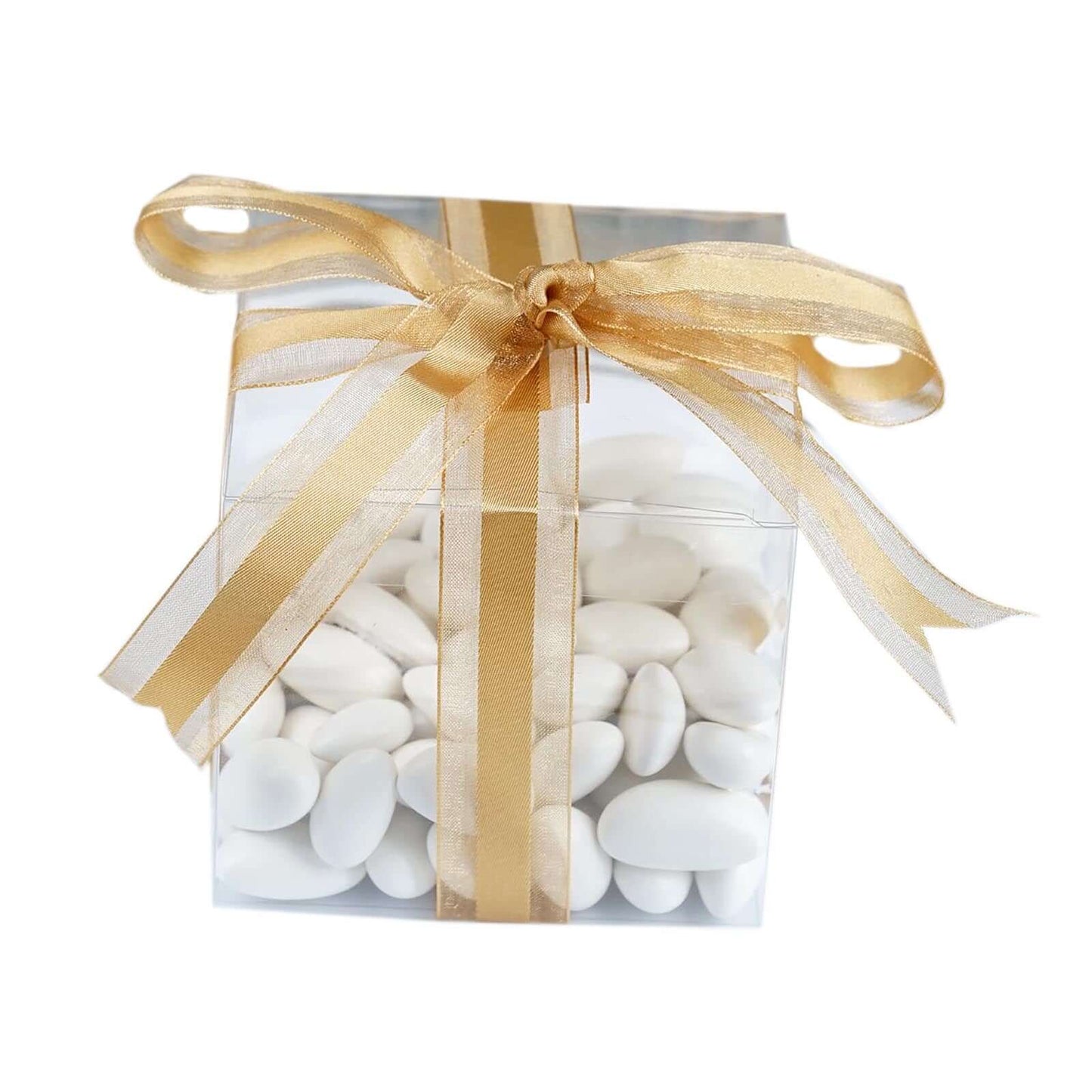 25 Pack 3" Easy DIY Clear Party Or Shower Favor Candy Gift Boxes - Linen Luxes